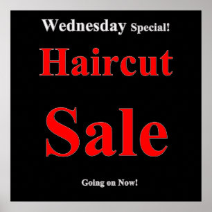 Mittwoch Haircut Sale Poster Matte