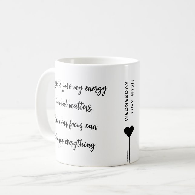 Mittwoch Motivierend Angebot Kaffeetasse (Vorderseite Links)