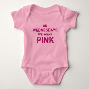 Mittwoch tragen wir Pink Baby Tutu Bodysuit Strampler
