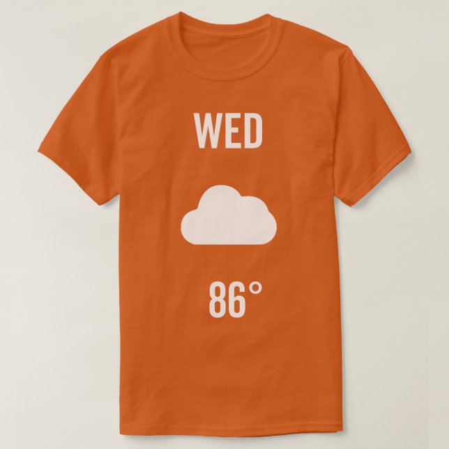 Mittwoch Wetterkostüm T-Shirt (Design vorne)