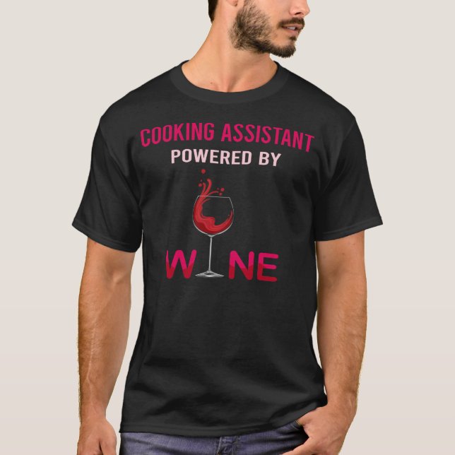 Mitwirkende Assistentin für Weinkochen T-Shirt (Vorderseite)
