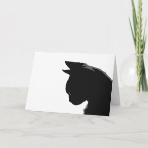 Mitzi Kitty: Schwarz-Weiß-Katzen-Mitteilungskarten Karte