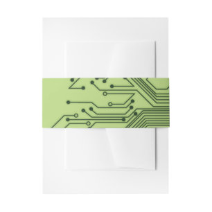 Mitzvah Einladung der Green Computer Circuit Board Einladungsbanderole