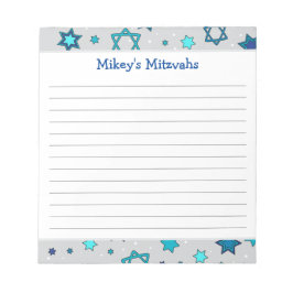 Mitzvah Notepad - Gray Star von David Notizblock