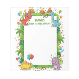 Mitzvah Notes for kids Niedlich Dinosaur Party Not Notizblock