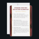 MITZVAH Service Info Fragen Beratung Einladung<br><div class="desc">von kat massard >>> WWW.SIMPLYSWEETPAPERIE.COM <<< Eine praktische Einlage für Ihren BAR/BAT MITZVAH,  die ein paar Fragen,  Ratschläge und Antworten zum Besuch dieser Art von Feiern skizziert.</div>