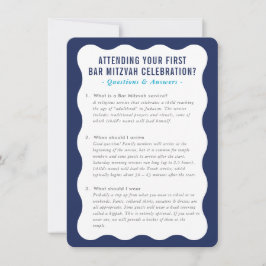 MITZVAH Service Information Fragen zum Rat blau Einladung