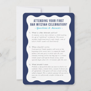 MITZVAH Service Information Fragen zum Rat blau Einladung
