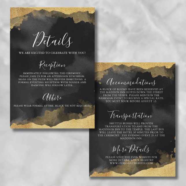 Mitzvah Weekend Event Details Karte (Bar Mitzvah Weekend Events Card)