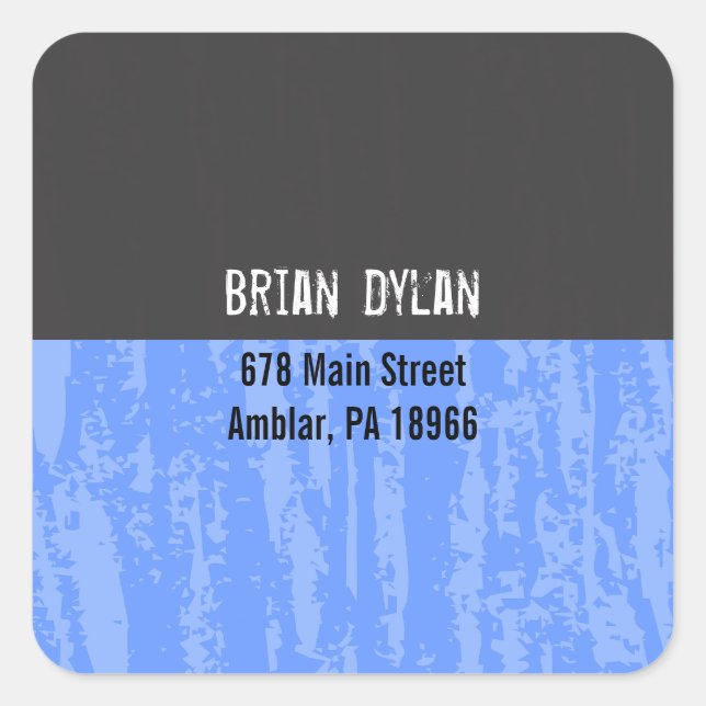 MITZVAH WORDS REDEWENDUNGEN Rücksendeadresse Stick Quadratischer Aufkleber (Vorderseite)