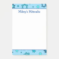 Mitzwa-Notizen - Hellblauer Davidstern