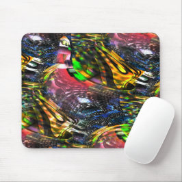 Mix aus bunten virtuellen Kunstwerken, inspiriert  Mousepad