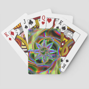 Mix aus Regenbogen und farbiger Acryl- oder Neon-B Spielkarten