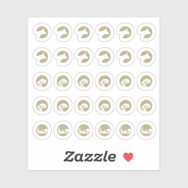 Mix Beef Fish Vegetarian Meal Choice Wedding Aufkleber (Blatt)