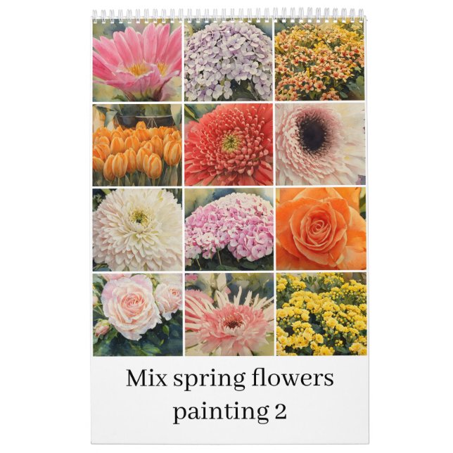 Mix Frühlingsblumen Aquarellmalerei 2 Kalender (Titelbild)