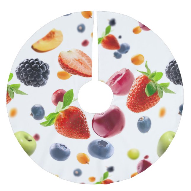 Mix Fruits Polyester Weihnachtsbaumdecke (Vorderseite)