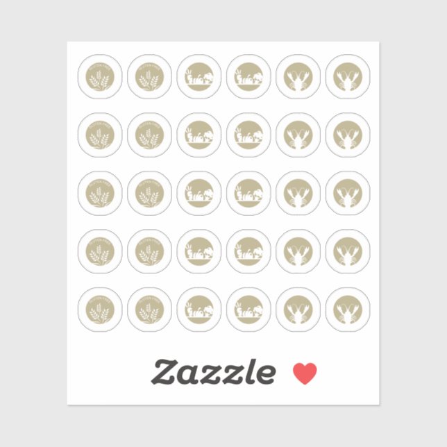 Mix Gluten Free Vegetarian Seafood Meal Choice Aufkleber (Blatt)