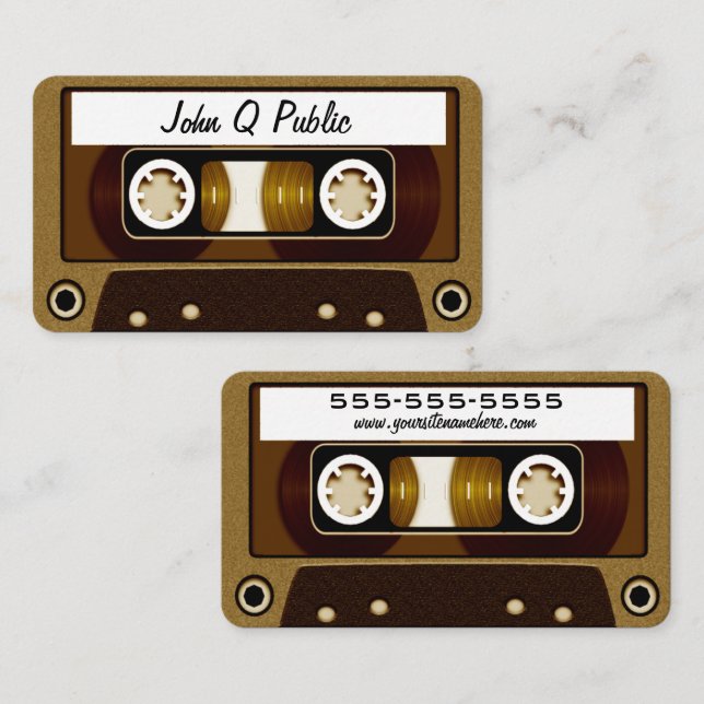 Mix Tape Gold Visitenkarte (Vorne/Hinten)