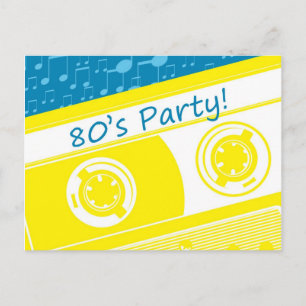 Mix-Tape-Party Einladung der 80er Jahre