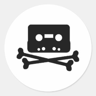 Mix Tape Pirate Runder Aufkleber