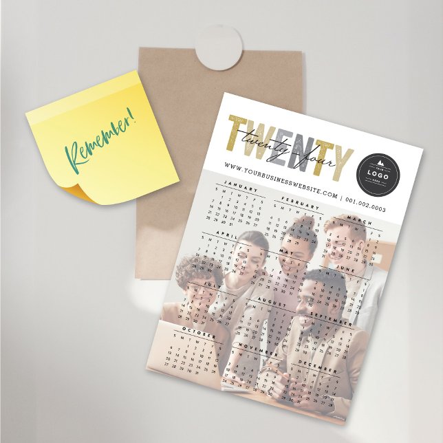 Mix Typografie 2025 Kalender Foto Magnetkarte (Von Creator hochgeladen)