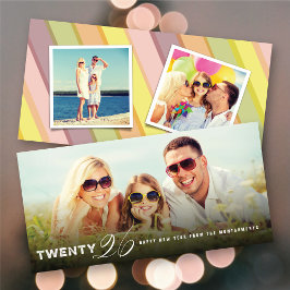 Mix Typografie 2026 Einfaches Neujahrsfest-Foto Feiertagskarte