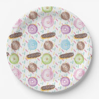 Mix Wasserfarbe Mattiert Donut und Sprinklen