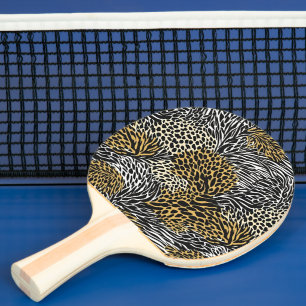Mixed Animal Print Zebra Leopard Tiger Mixed Print Tischtennis Schläger
