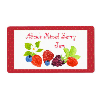 Mixed Berry Preserve Canning Label