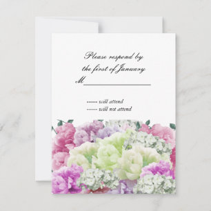 Mixed Bouquet floraler Antwortkarte RSVP Karte