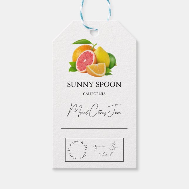 Mixed Citrus Hang Tag Geschenkanhänger (Vorderseite)