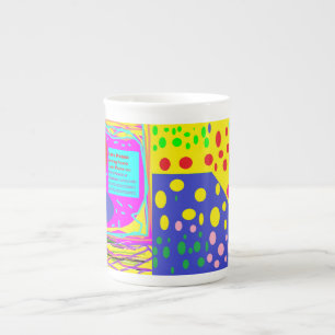Mixed Design Peace Logo und helle, tadellose Farbe Prozellantasse