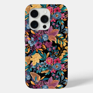 Mixed Fall Floral Blätter Berry Watercolor Muster Case-Mate iPhone Hülle