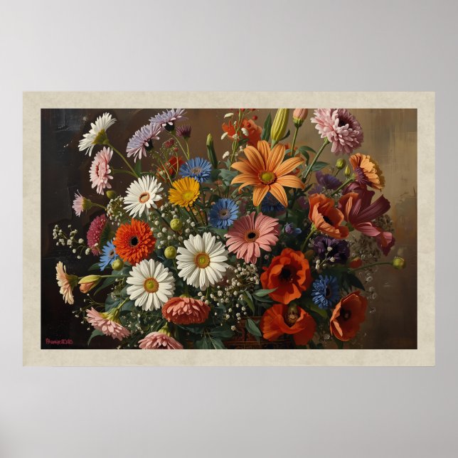 Mixed Flowers Poster (Vorne)