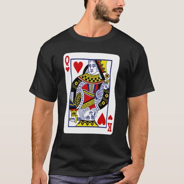 Mixed King & Queen - Zwei Spirituosen Spielkarten T-Shirt (Vorderseite)