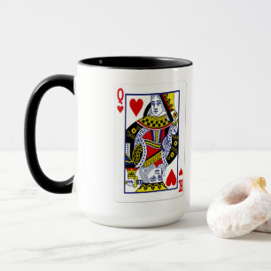 Mixed King & Queen - Zwei Spirituosen Spielkarten Tasse
