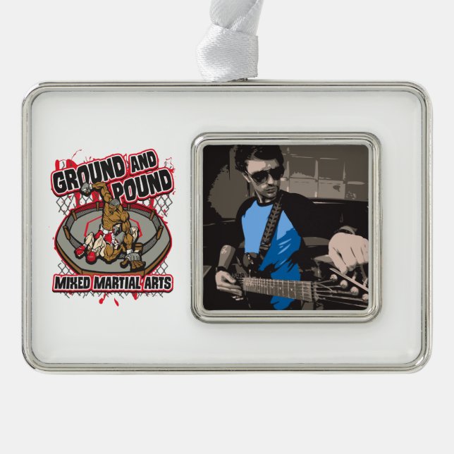 MIXED MARTIAL ARTS Boden und Pfund Rahmen-Ornament Silber (Vorderseite)