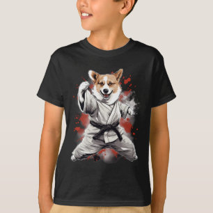 Mixed Martial Arts Cardigan Welsh Corgi Dog Karate T-Shirt