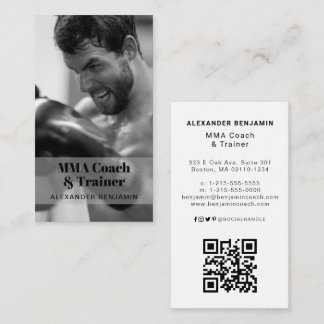 MIXED MARTIAL ARTS Coach & Trainer Foto QR Code Bu Visitenkarte