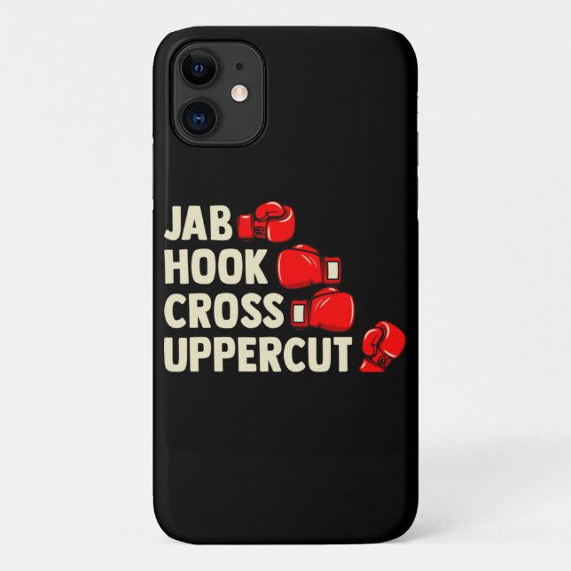 Mixed Martial Arts Combat - Jab Hook Cross Uppercu Case-Mate iPhone Hülle (Rückseite)