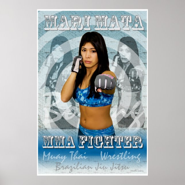 MIXED MARTIAL ARTS Female Fighter Mari Mata Poster (Vorne)