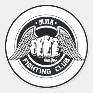 MIXED MARTIAL ARTS Fighting Club Klassischer Runda Runder Aufkleber