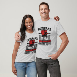 Mixed Martial Arts FÜGE NAMEN HINZU MMA Kampftrain T-Shirt