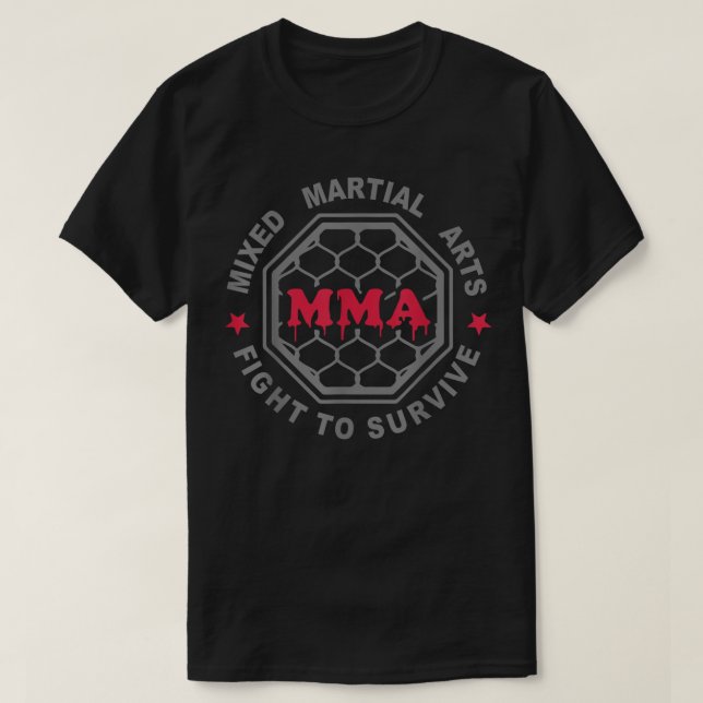 MIXED MARTIAL ARTS GEMISCHTE MARTIAL ARTS CAGE T S T-Shirt (Design vorne)