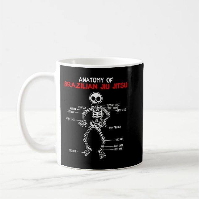 MIXED MARTIAL ARTS Grappling Geschenk Anatomie von Kaffeetasse (Links)