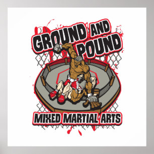 MIXED MARTIAL ARTS Ground und Pfund Poster