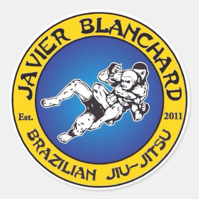 Mixed Martial Arts jiu jitsu bjj Runder Aufkleber (Vorderseite)