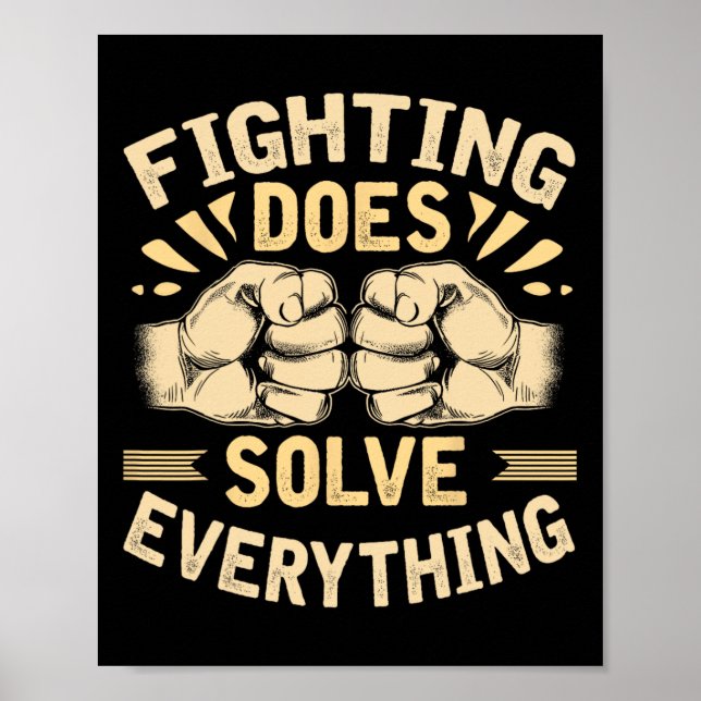 Mixed Martial Arts Jiu Jitsu Boxing Boxer Mixed Ma Poster (Vorne)