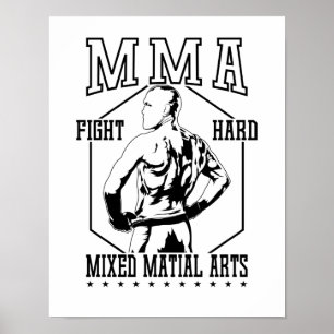 MIXED MARTIAL ARTS Kämpfe hart Poster