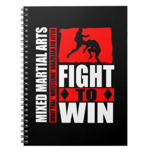 Mixed Martial Arts - Kämpfe um das Notebook zu ge Notizblock